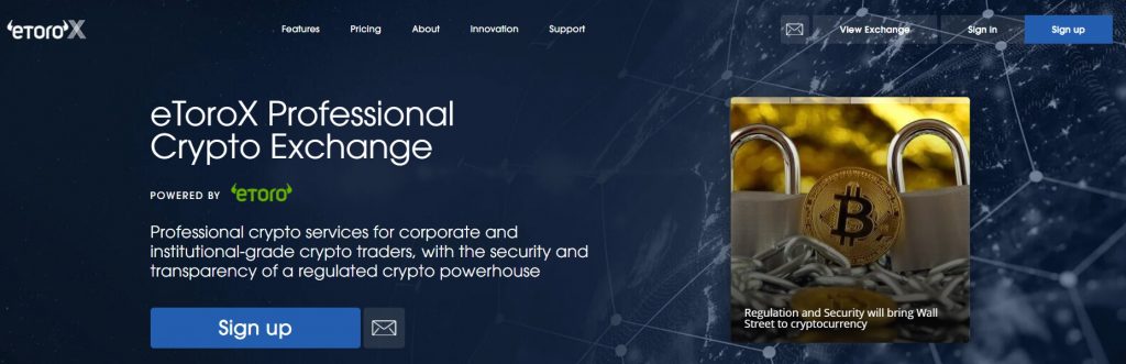 eToroX Cryptocurrency Exchange