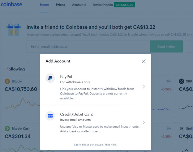 coinbase加密货币兑换存款支付方法