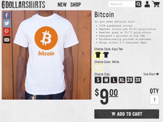 acquistare vestiti bitcoin su Internet